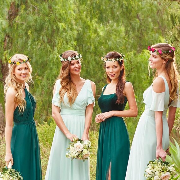 Flower Crown Floral Wreath Headbands 10 Pack Colorful for Women Party main image 4